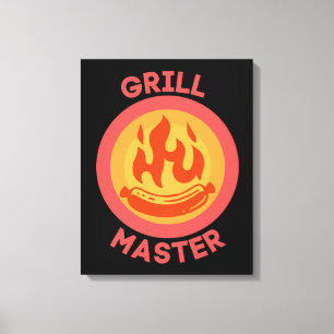 GRILL MASTER LEINWANDDRUCK