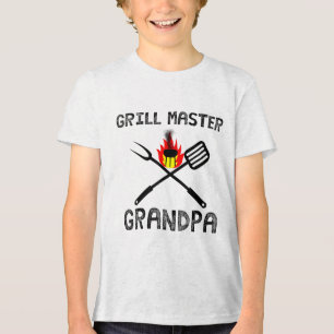 Grill Master Opa Geschenk Mens Summer Grillen Gril Tri-Blend Shirt