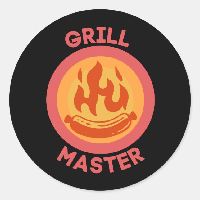 GRILL MASTER RUNDER AUFKLEBER (Vorderseite)