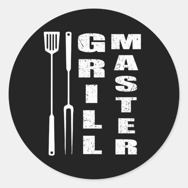 Grill Master Runder Aufkleber (Vorderseite)