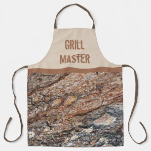 Grill Master Rustic Tree Bark Muster Foto Natur Schürze