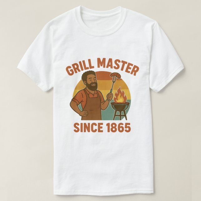 Grill Master seit 1865 GRILLEN Erbe T-Shirt (Design vorne)