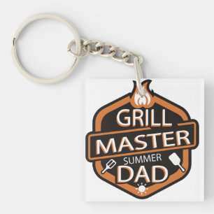 Grill Master Summer Vater T-Shirt Schlüsselanhänger