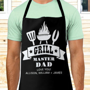 Grill Master Vater Black Schürze