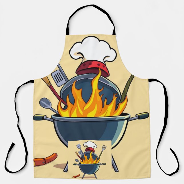 Grill Master Vater Schürze - Funny GRILLEN Koch Ge (Vorderseite)