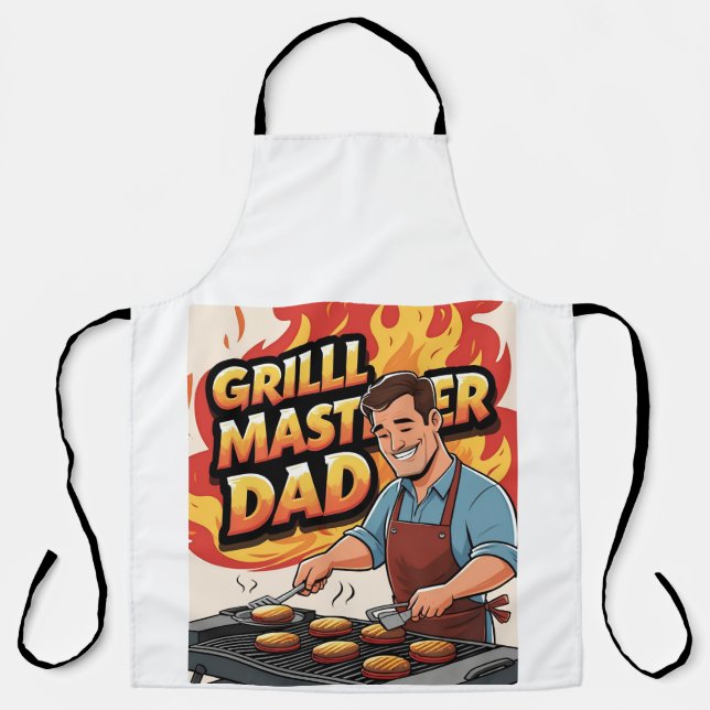 Grill Master Vater Smoky GRILLEN Schürze (Vorderseite)