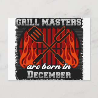Grill Masters sind im Dezember GRILLEN Geburtstag Postkarte