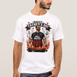 Grill Meister Papa Frohen Vatertag T-Shirt