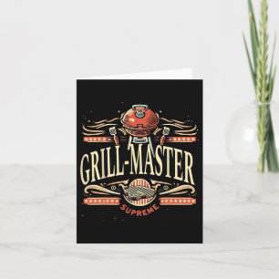 Grill Meister Supreme BBQ Lustige Grafik T-Shirts Karte