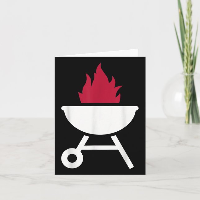 Grill mit Feuer Karte (Vorderseite)