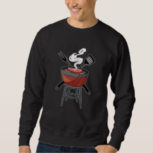 Grill mit Fleischgabel und Spatula Sweatshirt