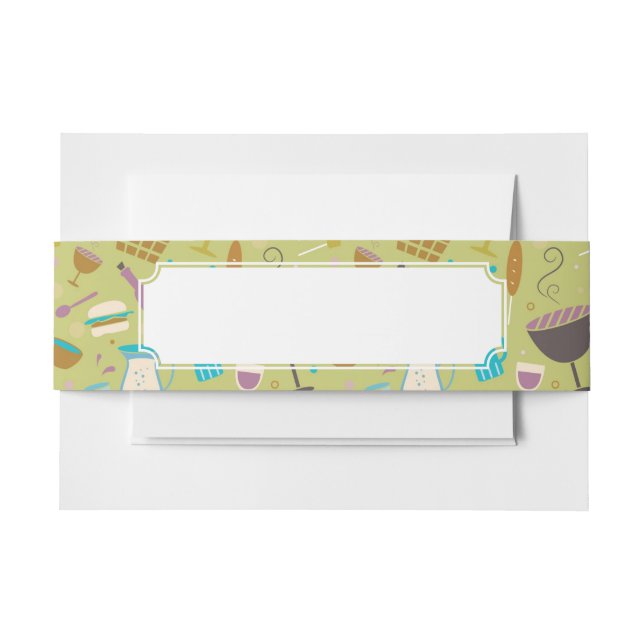 Grill-Muster Einladungsbanderole (Vorderseite Beispiel)