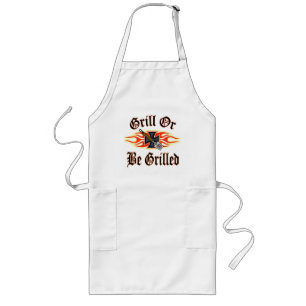 Grill oder wird gegrillt lange schürze