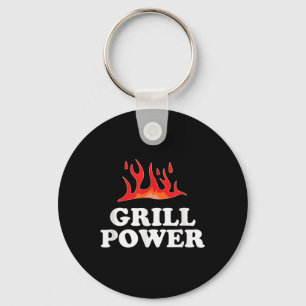 Grill Power - Funny Barbeque Grillen Slogan Sprich Schlüsselanhänger
