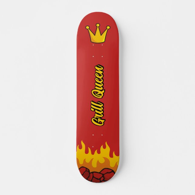 Grill Queen Crown Skateboard (Vorne)