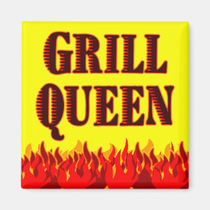 Grill Queen Funny GRILLEN Sprichwort Magnet