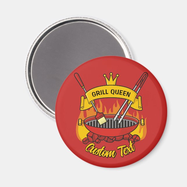 Grill Queen Magnet (Vorderseite/Rückseite)