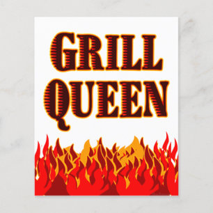 Grill Queen Rote Flammen benutzerdefinierte Flyer‑ Flyer
