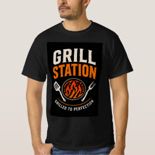 🔥 Grill-Station Burger-Restaurant Koch-Team 🍔 T-Shirt