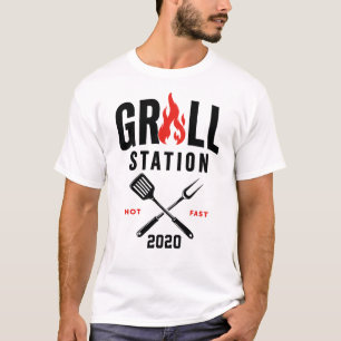 🔥 Grill-Station Kreatives Fast-Food-Restaurant 🍔 T-Shirt