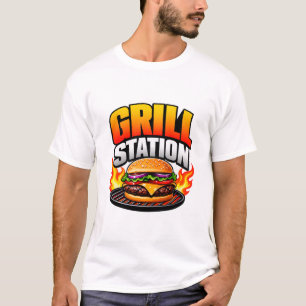 🔥 Grill-Station Restaurant-Küchenpersonal-Team 🍔 T-Shirt