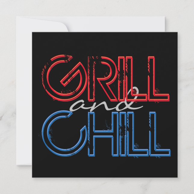 Grill und Chill Einladung (Vorderseite)