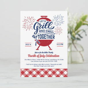 Grill- und Chill-Einladung zum 4. Juli-Gartenfest Einladung