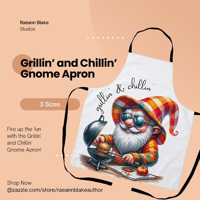 Grill- und Chill-Gnom-Schürze Schürze (Von Creator hochgeladen)