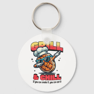 Grill und Chill Lustiger Bbq Dab Gegrillter Steak  Schlüsselanhänger