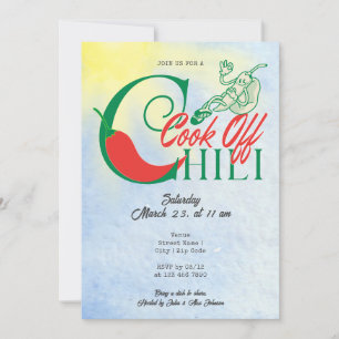 Grill- und Chill-Party-Chili-Cook-Off-Friendsgivin Einladung