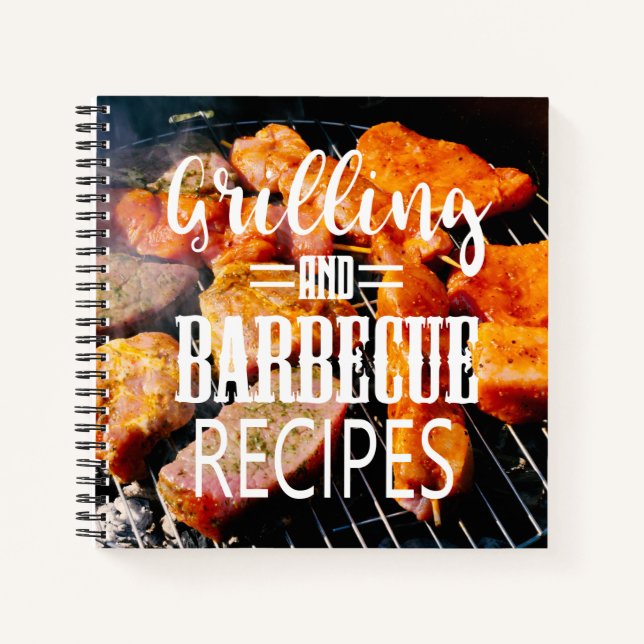 Grill- und Grillrezepte Notizbuch (Vorderseite)