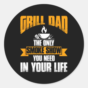 Grill-Vater Die einzige Rauchanzeige, die Sie in I Runder Aufkleber