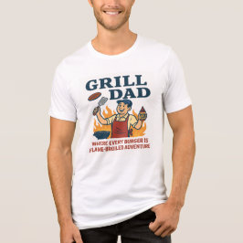 Grill-Vater - Flammengeplagtes Abenteuer Tri-Blend Shirt