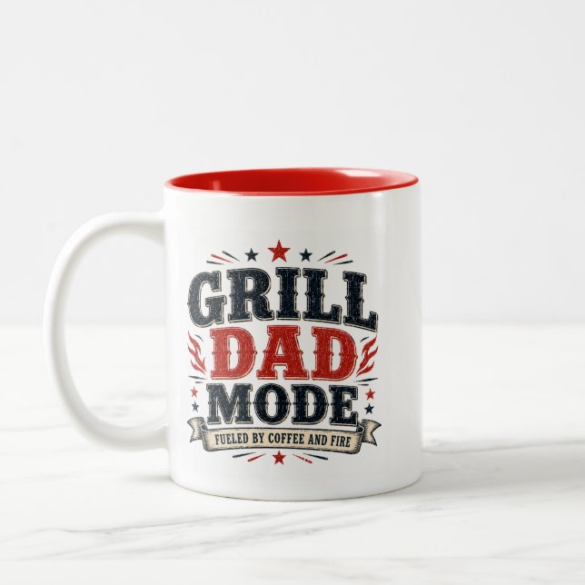 Grill-Vater-Modus Zweifarbige Tasse (Links)