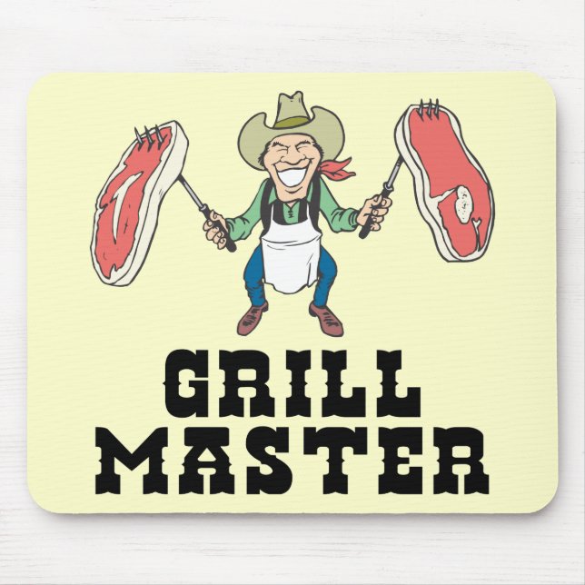 Grill-Vorlagencowboy Mousepad (Vorne)