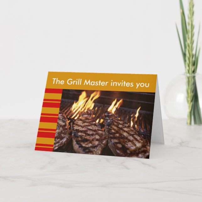 Grill VorlagenLuau Party Einladung (Vorderseite)