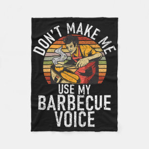 Grill, zwing mich nicht, meine Barbecue-Stimme zum Fleecedecke