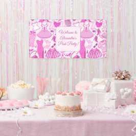Grillecore, rosa und rosa Modedesign Banner