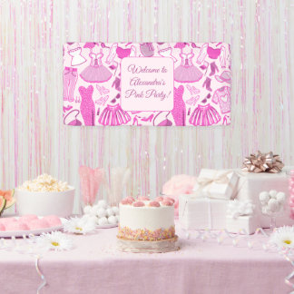 Grillecore, rosa und rosa Modedesign Banner