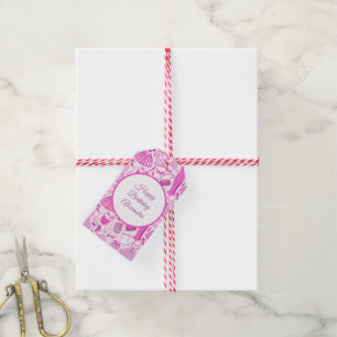 Grillecore, rosa und rosa Modedesign Geschenkanhänger