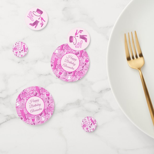 Grillecore, rosa und rosa Modedesign Konfetti (Gruppe)