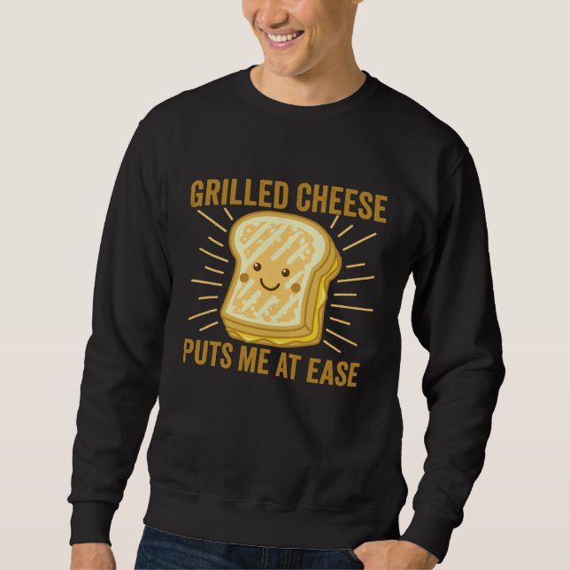 Grilled Cheese Cheesey Comfort Food Sandwich Sweatshirt (Vorderseite)