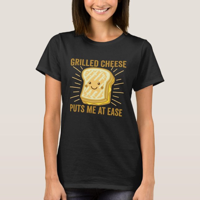 Grilled Cheese Cheesey Comfort Food Sandwich T-Shirt (Vorderseite)