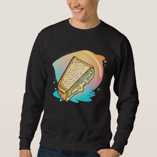 Grilled Cheese Vaporwave 90s and 80s Aesthetic Sweatshirt (Vorderseite)