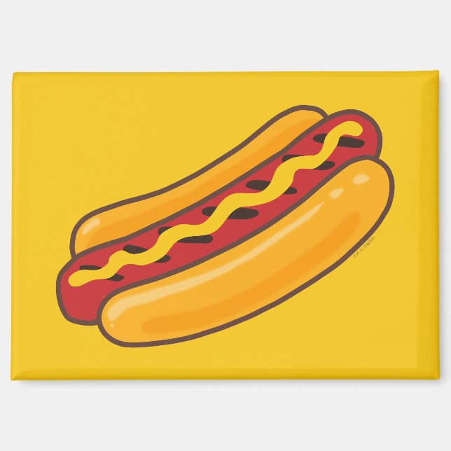 Grilled Hot Dog Magnet (Vorderseite)