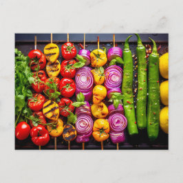 Grilled Vegetable. Array of beautifully charred ve Postkarte