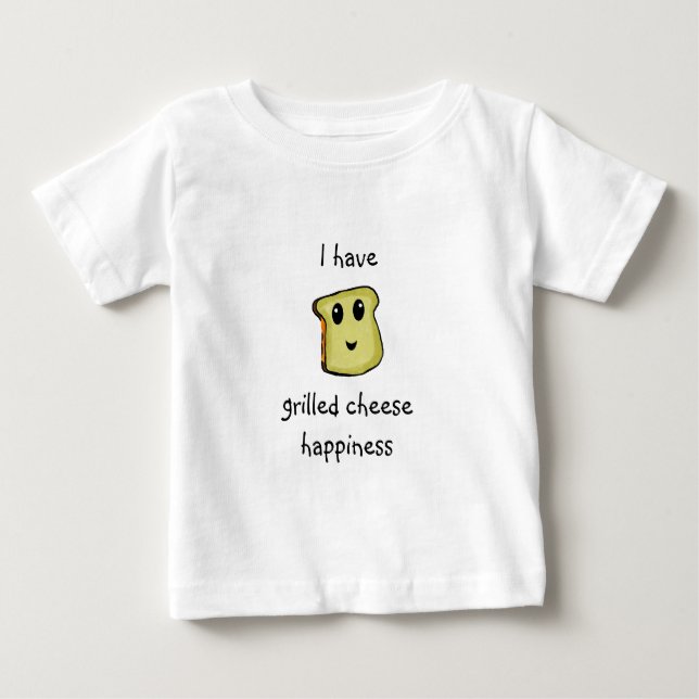 grilledcheesehappiness, habe ich, gegrillter Käse… Baby T-shirt (Vorderseite)