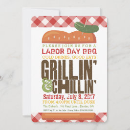 Grillen am Arbeitstag, Barbecue im Hinterhof, GRIL Einladung