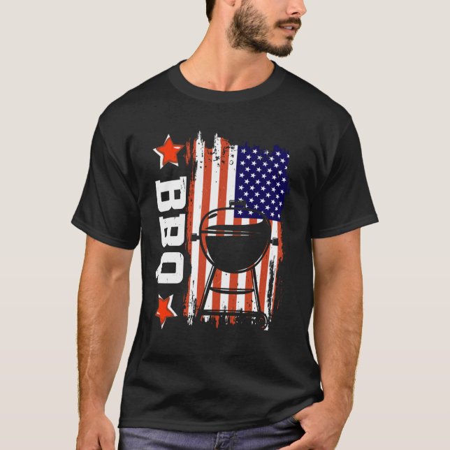 GRILLEN American Flag GRILLEN Liebe 4. Juli T-Shirt (Vorderseite)