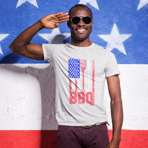 GRILLEN Amerikanische Flagge verblasst T-Shirt
